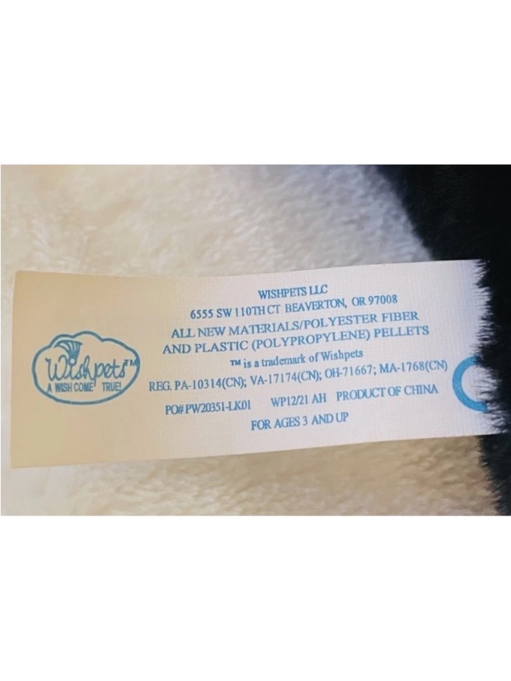 Wishpets Black Bear Plush Stuffed Animal Great Smoky Mountains Embroidered 12" - Picture 5 of 9